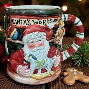 Certified International Santa’s Workshop 3D Christmas Mug by Susan Winget 20 oz.
